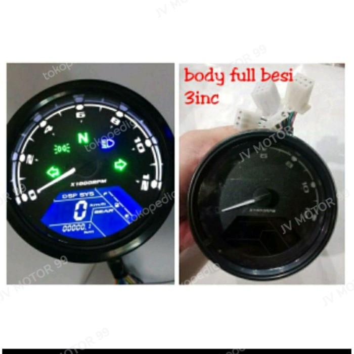 Spedometer Spidometer Babon Bulat Digital Led Plus Sensor Universal