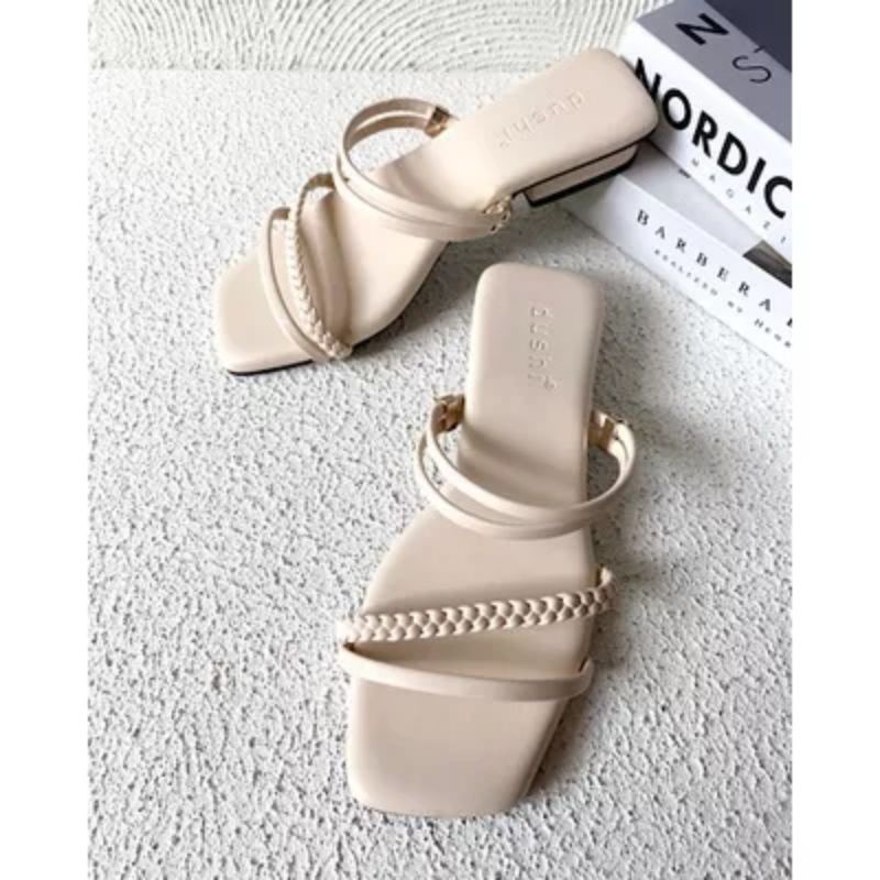 Sandal Wanita Teplek Kerut Bunga/Sendal Teplek Wanita/Sandal Wanita/Sendal Wanita Teplek