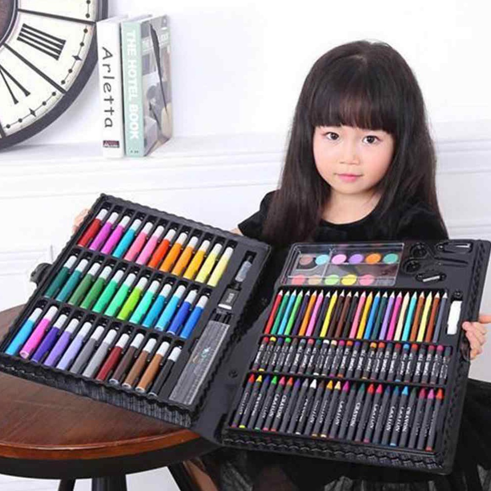 

[PRODUK Q679044] (VCM) Crayon Set Mewarnai Melukis Pensil Menggambar 150 Pcs / Alat Tulis Anak ➳Diskon Promo