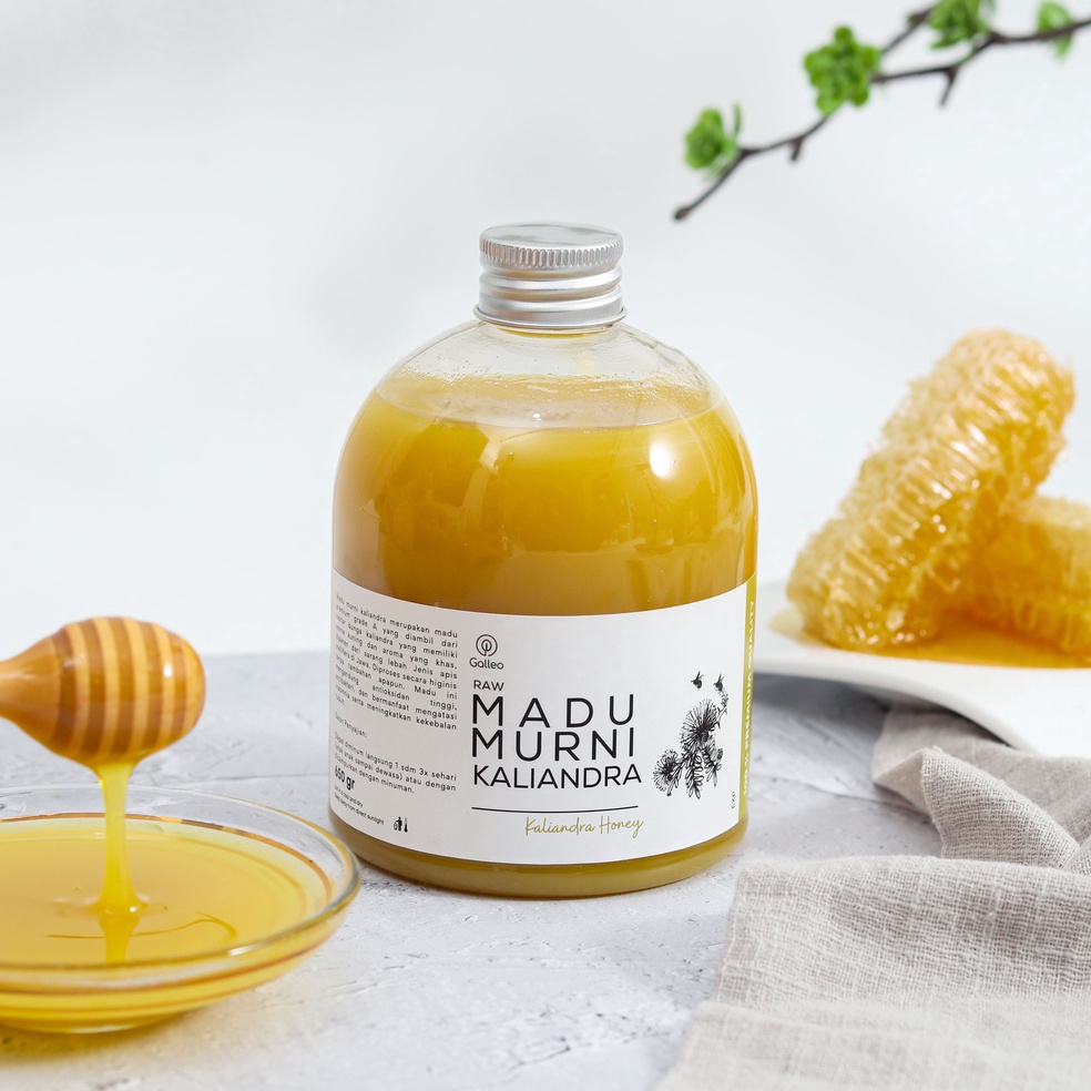 

12.12 HARGA GROSIR Madu Murni Kaliandra 650 gr Galleo Grade A 100% Raw Honey [ Free Sendok Kayu ] !