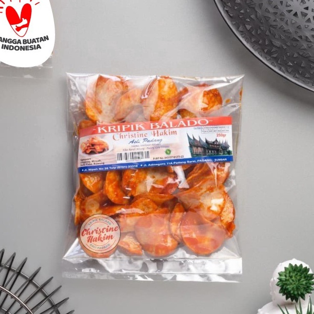 

keripik balado christine hakim 250g bulat / sanjai balado christine hakim