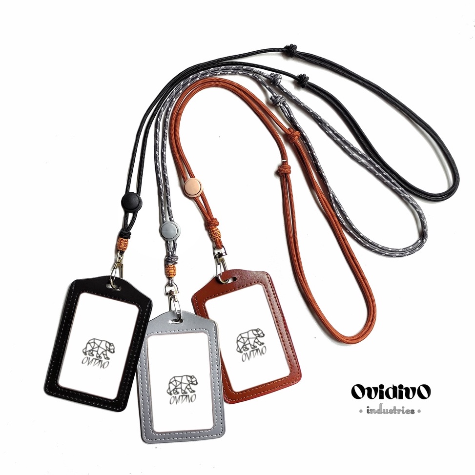 

Terlaku. RNWT0 Lanyard ID card paracord gantungan tali nametag kulit Z50 ➧Grosir