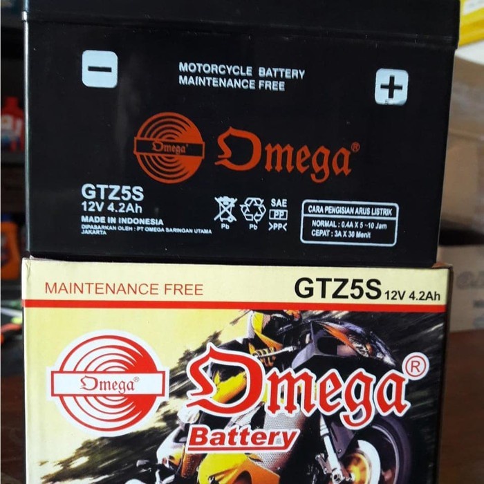 Aki Kering Motor Honda Beat, Vario Gtz5S Omega Garansi 1 Bulan