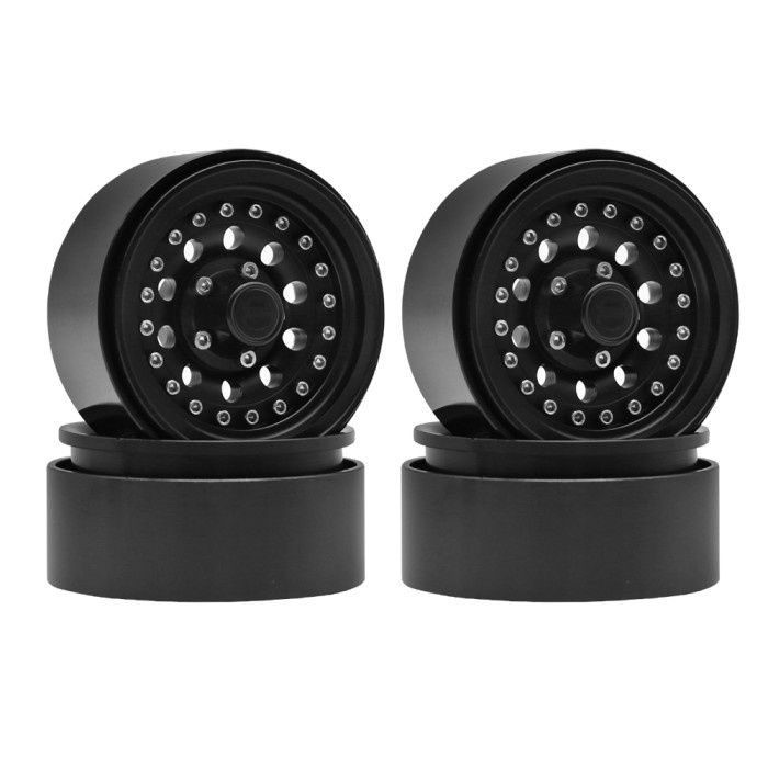 4Pcs Velg Metal Beadlock 1.9 Inch Rc Axial Scx10 Rc4Wd Trx4 D110 1/10