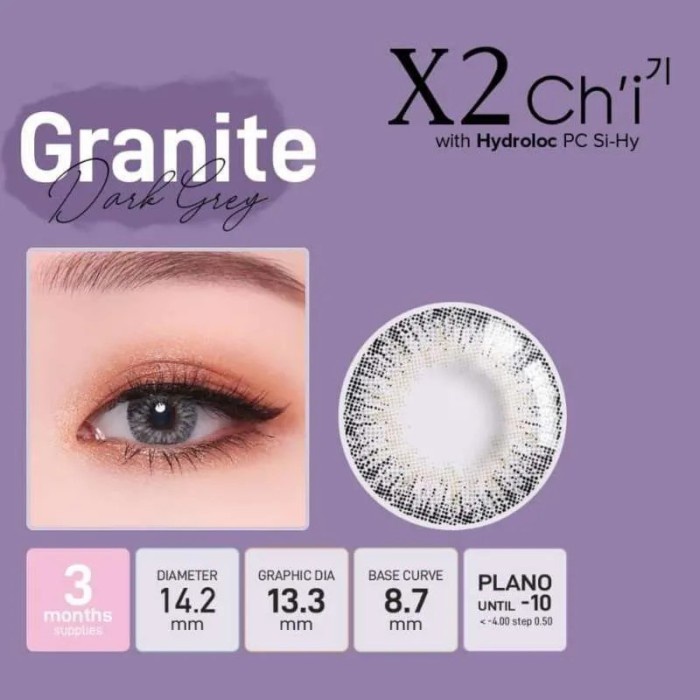 Best Seller Softlens X2 Chi Granite Dark Grey Original