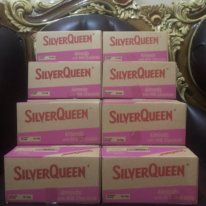 cokelat silverqueen 62 gr almond