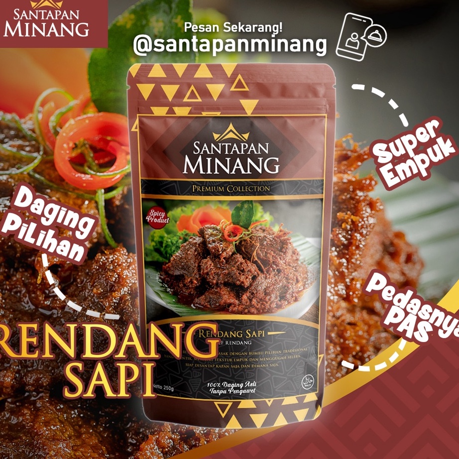 

✱Big Sale★➞ SDTUQ Rendang Daging Sapi Asli Khas Padang 300 gr Halal - Santapan Minang I87 ➷Terkini