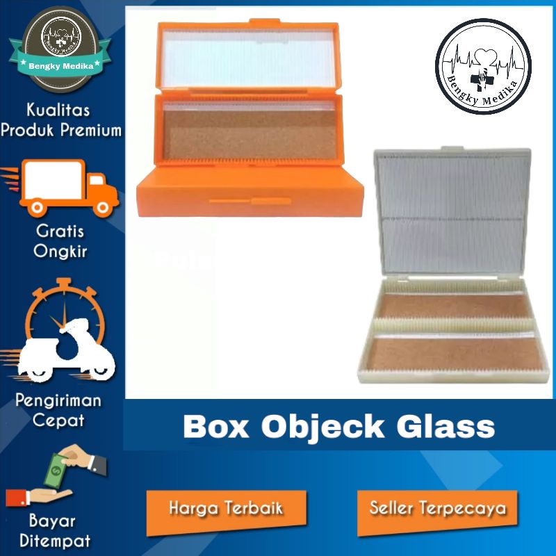 Box Object Glass isi 50  Bok Object Glass isi 100  Box Objek Glass