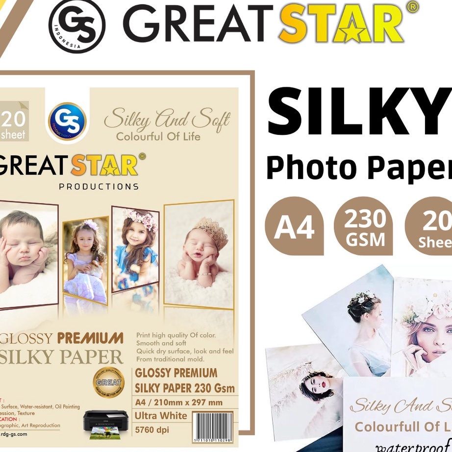 

Baru✱➱ RPV7S SILKY 230GSM GREAT STAR B40 ➭Harga Murah