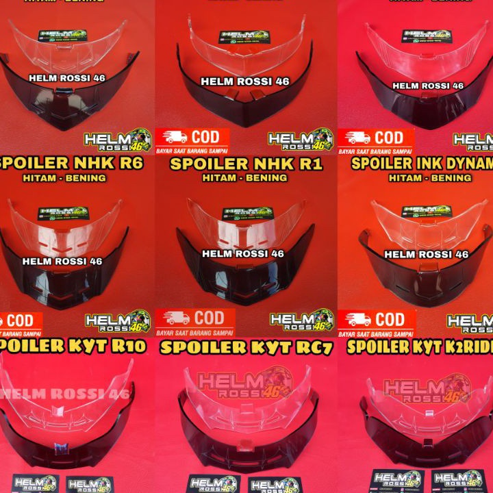 Readystock SPOILER KYT R10 RC7 K2 RIDER VENDETTA FALCON DJ MARU NHK R6 R1 GP 1000 RX9 RX 9 TERMINATO