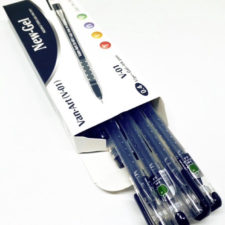 

WNBL0616 ✔✔SALE✔✔ (1 Pack) Bolpoin New Gel Van-Art V-01 HITAM (1pack 12pc), gel pen newjell zuixua pulpen apel