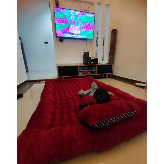 TERLARIS. (Realpict) PROMO 7.7 Kasur menul Jumbo 200x170x10 dan 180x140x10-12 super tebal kurniasind