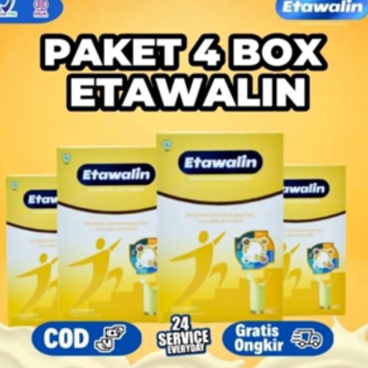 

PSJM2215㊭ 4 box Etawalin - Susu Kambing Atasi Nyeri Sendi Sakit Lutut Dan Asam Urat ㊒