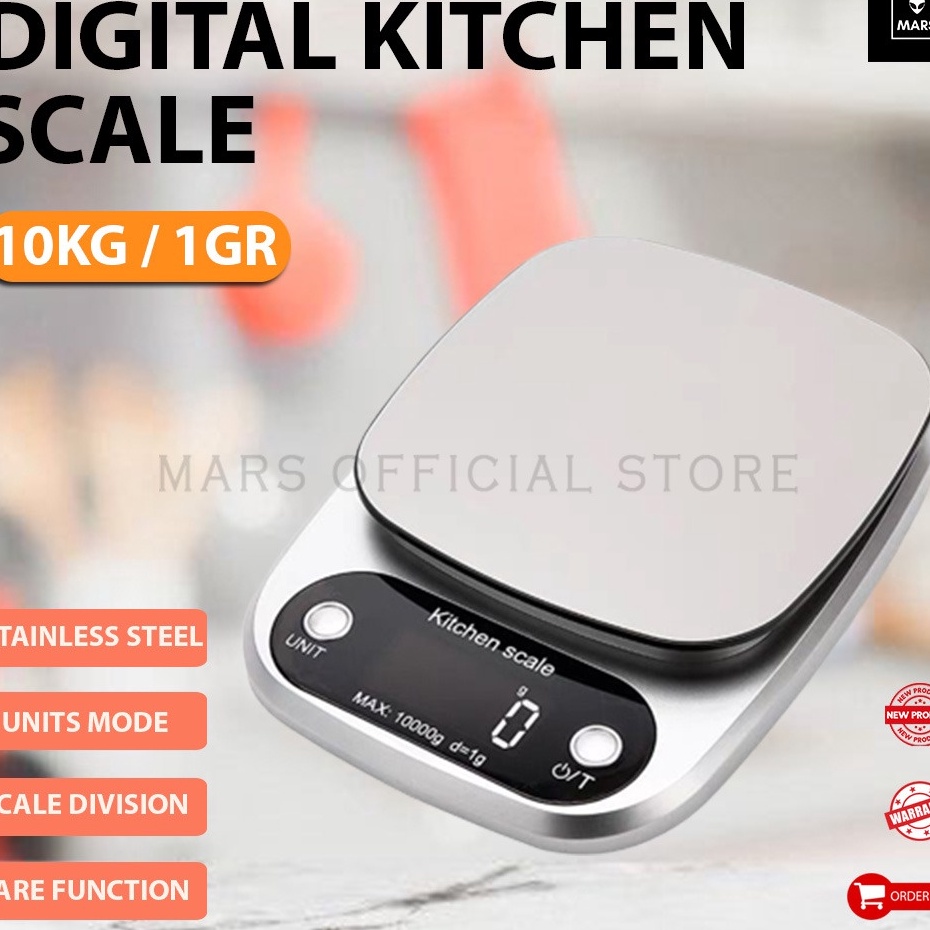 - pR CFC-ML01 Timbangan Dapur Digital 10Kg Timbangan Kue Digital Dapur Premium Mini Kitchen Scale Ti