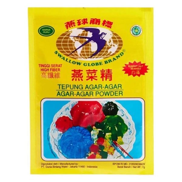 

SWALLOW GLOBE AGAR AGAR HIJAU 7 GR