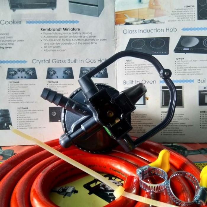 Safety Gas Terbaik Regulator Threelock Untuk Kompor Tanam Kaca