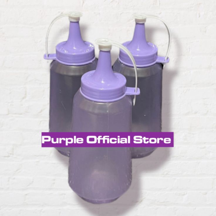 ☋ 3Pcs Botol Saus Kecap 300ML - Ungu ❅ •