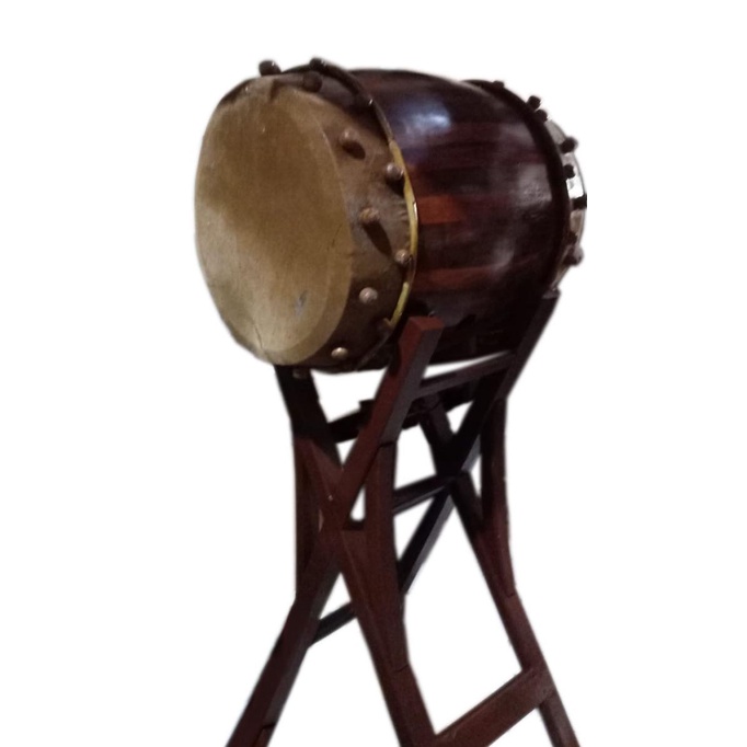bedug kayu masjid mesjid kulit sapi 50cm & 60cm fullset kaki dan pukul