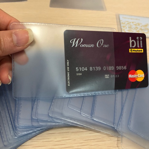 

Plastik etoll plastik idcard sampul plastik pelindung kartu plastik nametag-burem polos Produk