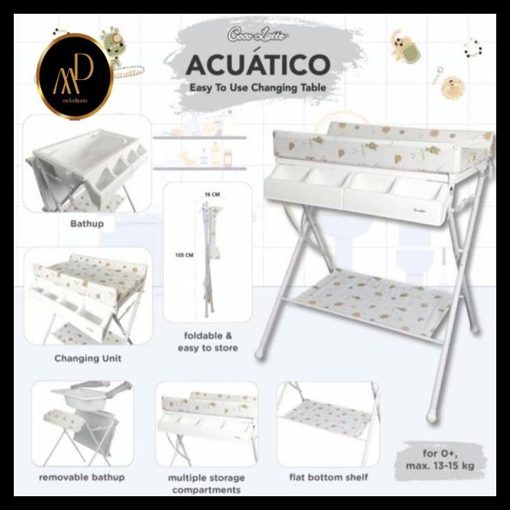 Cocolatte Acuatico / Bak Mandi Bayi / Changing table melodijunia
