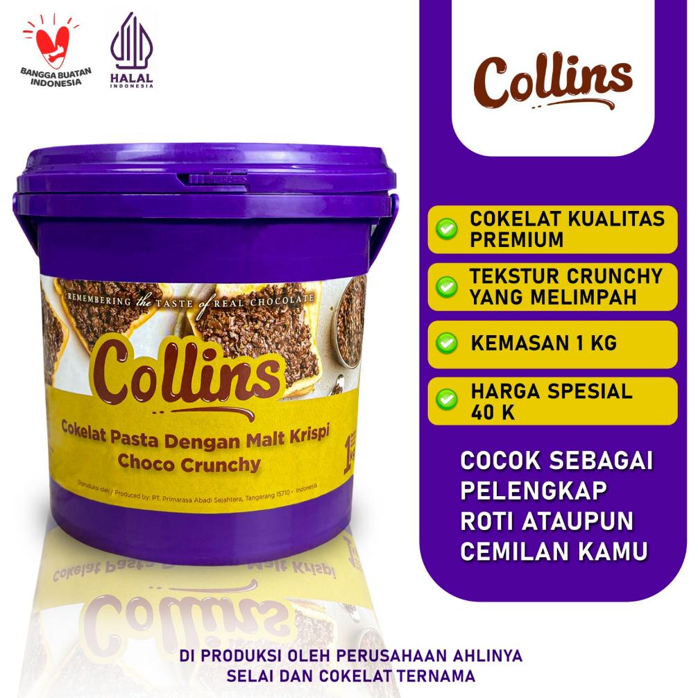 

8.8 [Discount] Collins Coklat Pasta Dengan Malt Krispi Choco Crunchy 1Kg New !!