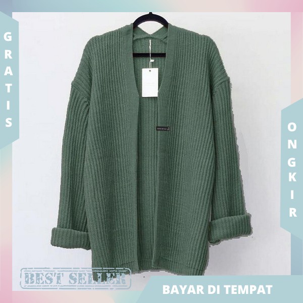 Terlaris  Cardygan Rajut Premium Cewek Polos Kekinian Outer Wanita Knit Cardigan Kiyowo Csrdigan Ter