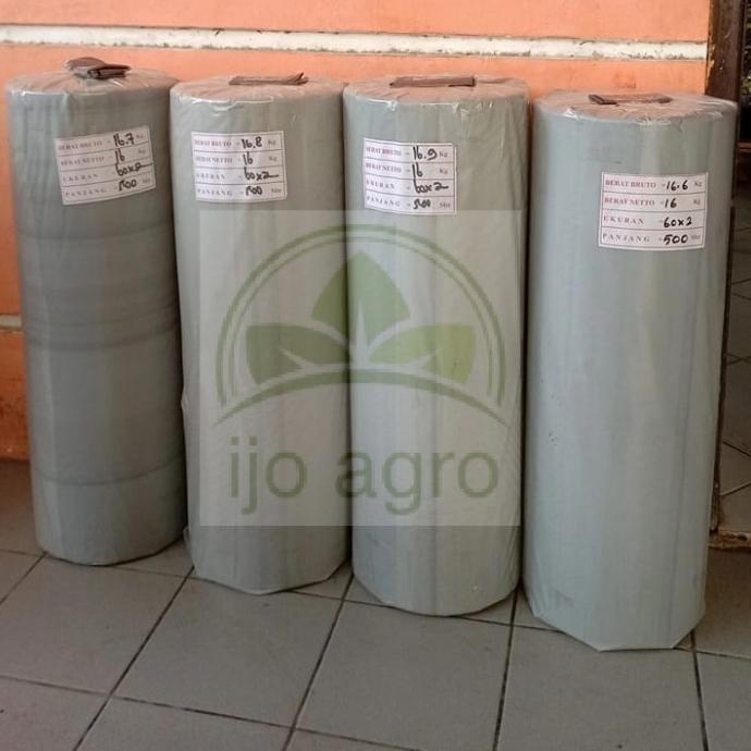 plastik mulsa murah hitam perak 1 roll lebar 1,2 m panjang 500 m