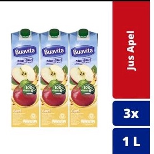 

Buavita Juice Jus Kemasan Rasa Buah Asli Apel 1L 3pc