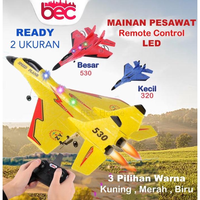 Mainan Pesawat Terbang Remote Control LED Glider Airplane ZY-530Pro