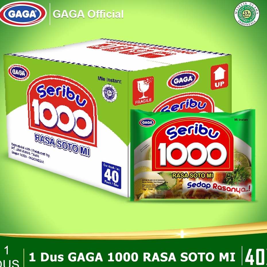 

>XC26619< GAGA 1000 Rasa Soto Mie (1 dus = 40 pcs Harga Grosir)