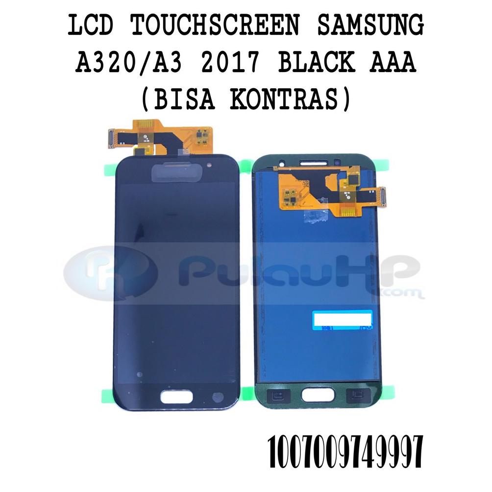 ENA601 LCD TOUCHSCREEN SAMSUNG A320/A3 2017 BLACK AAA BISA KONTRAS +++