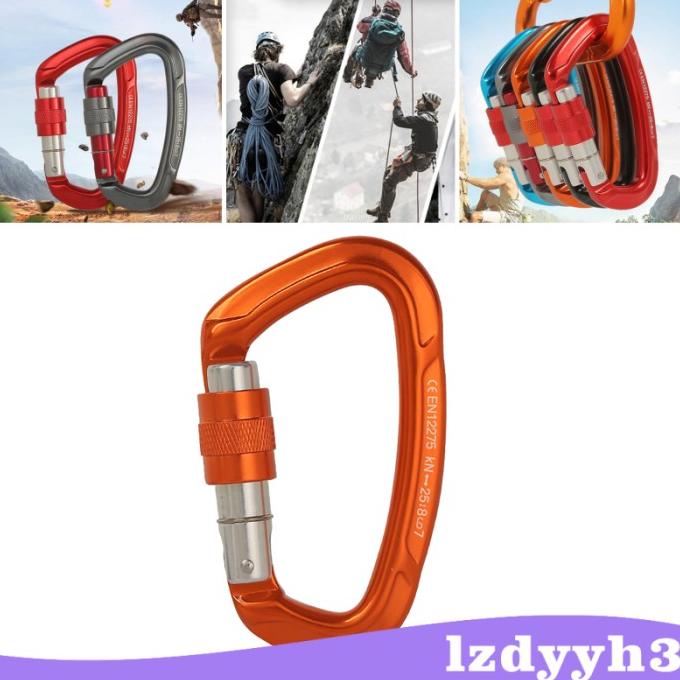 Carabiner 25Kn Warna Hitam Untuk Panjat Tebing