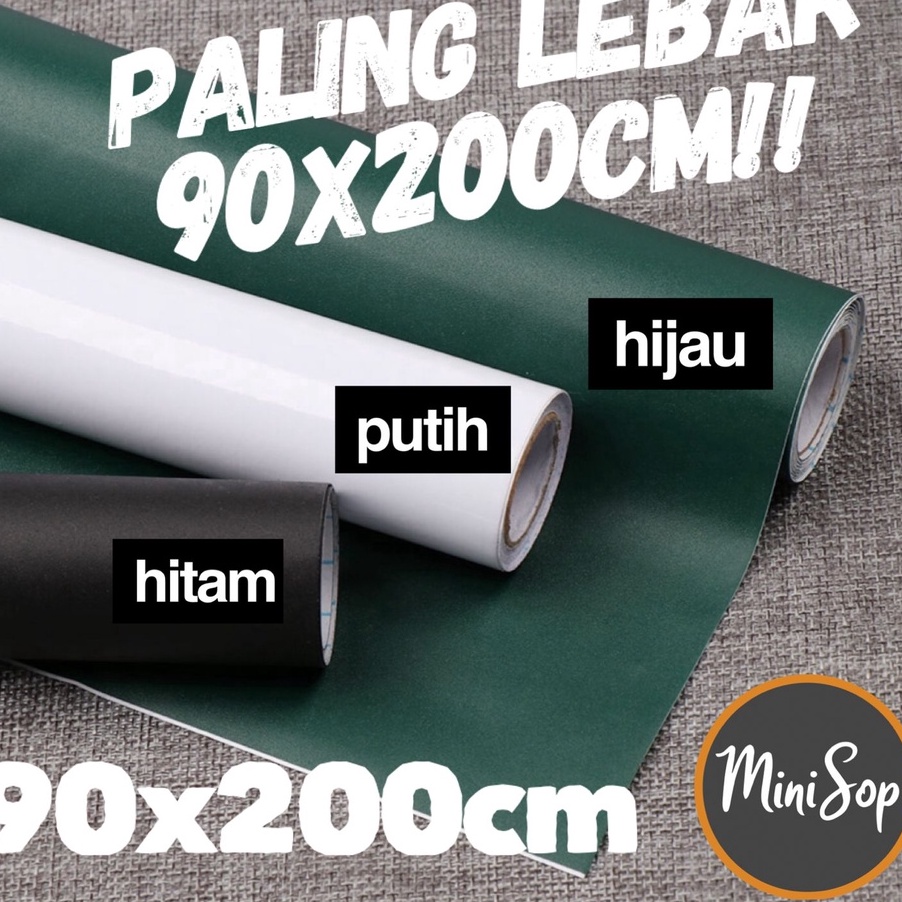 

XJCN1766㊏ Stiker Papan tulis Whiteboard Blackboard Spidol Kapur tempel hitam putih hijau 60 x 200 CM - 90 X 200 CM ㊌