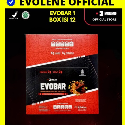 

✴Best Terlaris 8D9JZ EVOBAR Evolene 1 box isi 12 pcs - Makanan Ringan Sereal Bar Rasa Cokelat Snack Tinggi Protein EVO BAR EVOLEN EVOLIN EVOLINE SNACK SEHAT BPOM HALAL COKLAT J99 Model Terkini