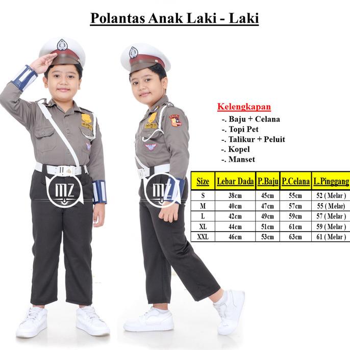 POLISI ANAK (Polisi Cilik) Laki - Laki | SERAGAM ANAK