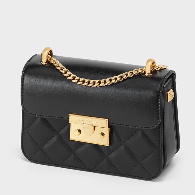 Murah.. TAS CK METALLIC PUSH-LOCK CHAIN  - CK074