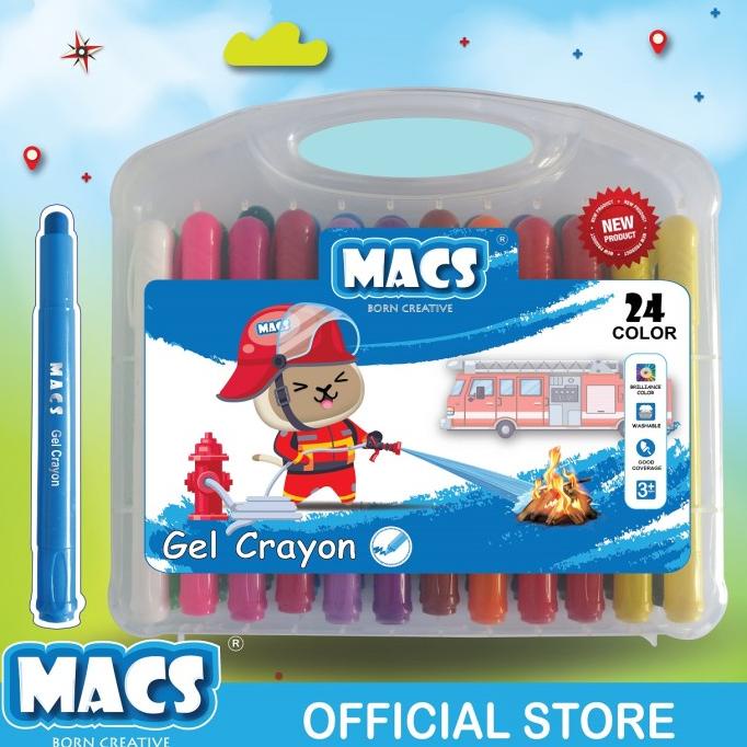 

Sale Now 24 Colors Gel Crayon Warna Original