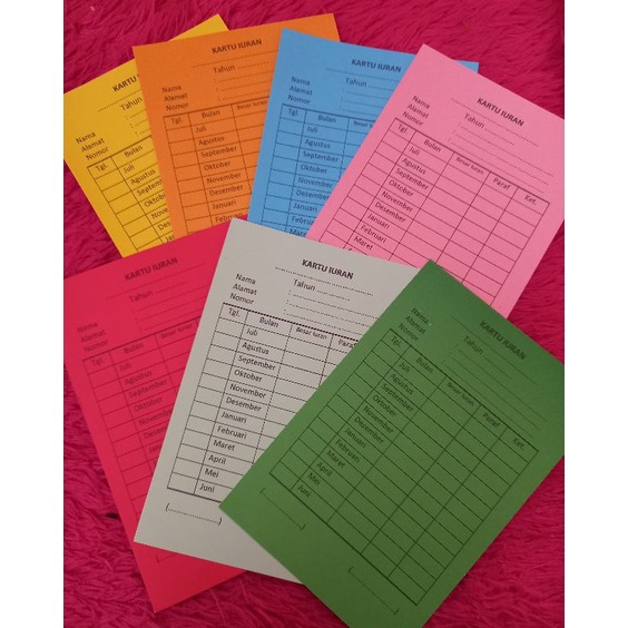 

❇Sale CKH9Y (100pcs) KARTU IURAN FREE DESIGN KARTU PEMBAYARAN SEKOLAH B51 ❇Jual