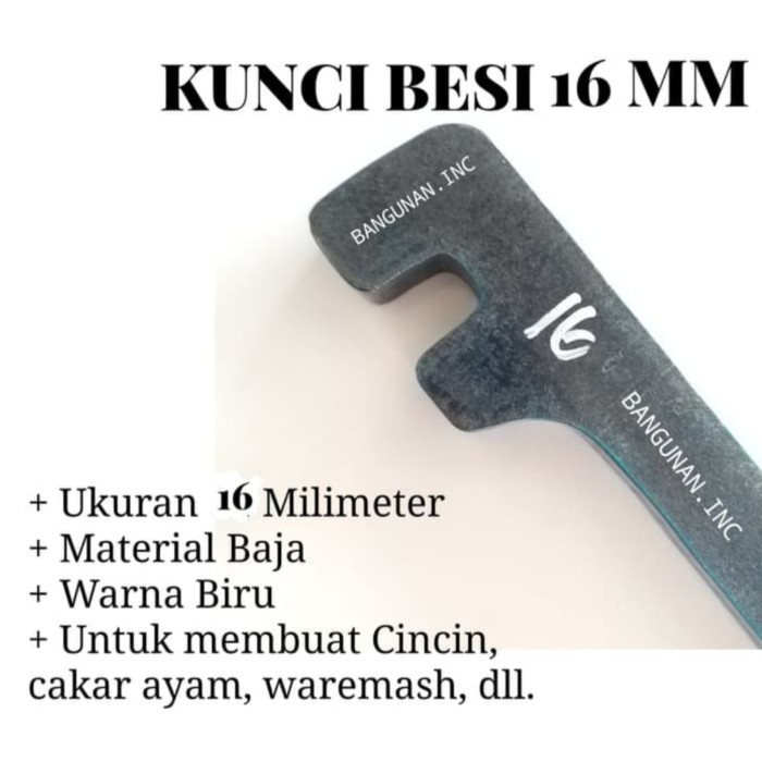 KUNCI BESI BETON 16 MM PEMBENGKOK BESI BAJA