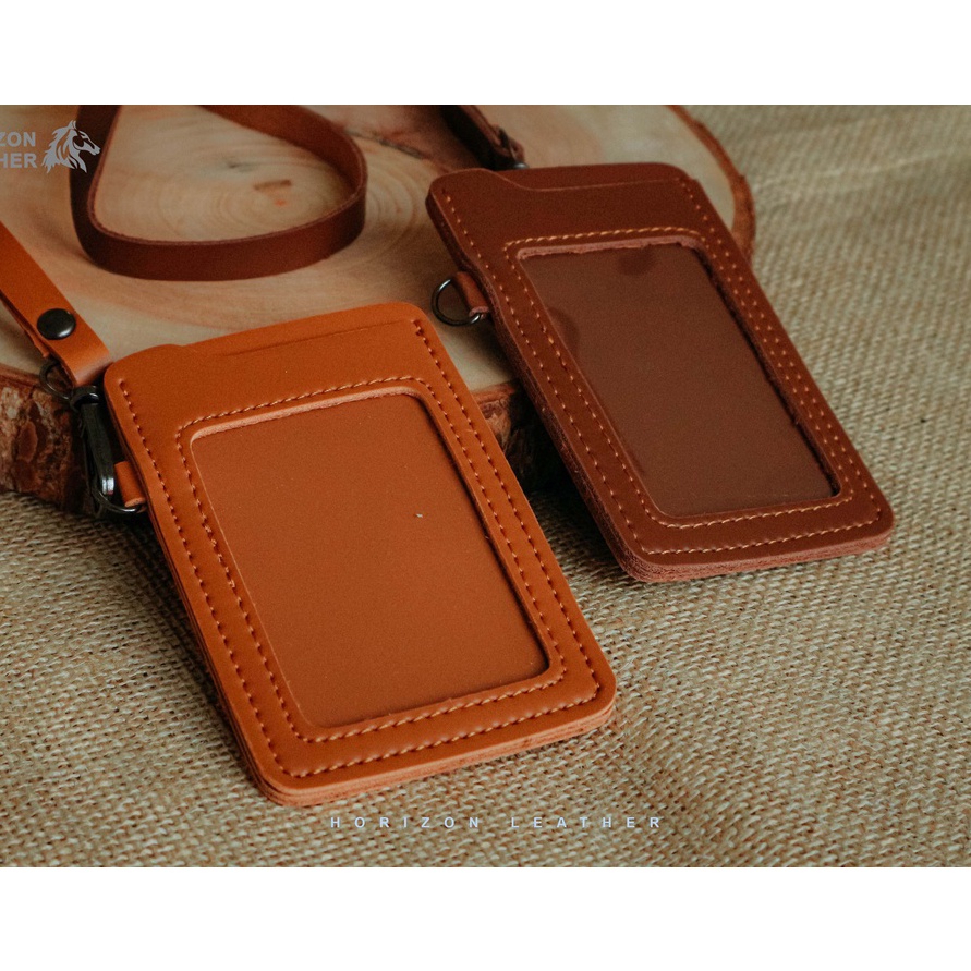 

NGGK4910㊭ Name Tag Kulit Id Card holder kulit Lanyard Kulit 2 Slot ㊣