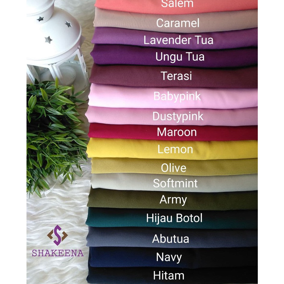 ✴Diskon➙ SNSBI [1meter] Kain Wolfis Grade A Meteran bahan baju gamis kurung pemda kerudung polos pre