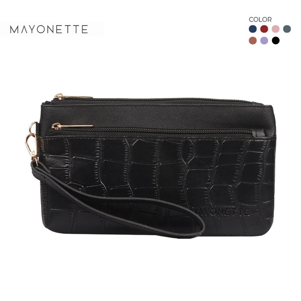 MURAH BANGET MAYONETTE Lumina Croco Pouch Dompet Wanita Terbaru 2022 Tas Croco Wanita