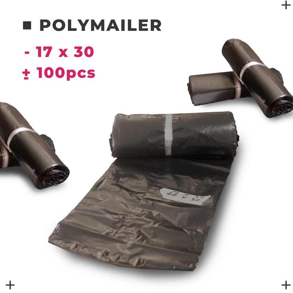 

10.10 Promo Brand Plastik polymailer 17 x 30 Hitam packaging Kantong Amplop isi 100 pcs