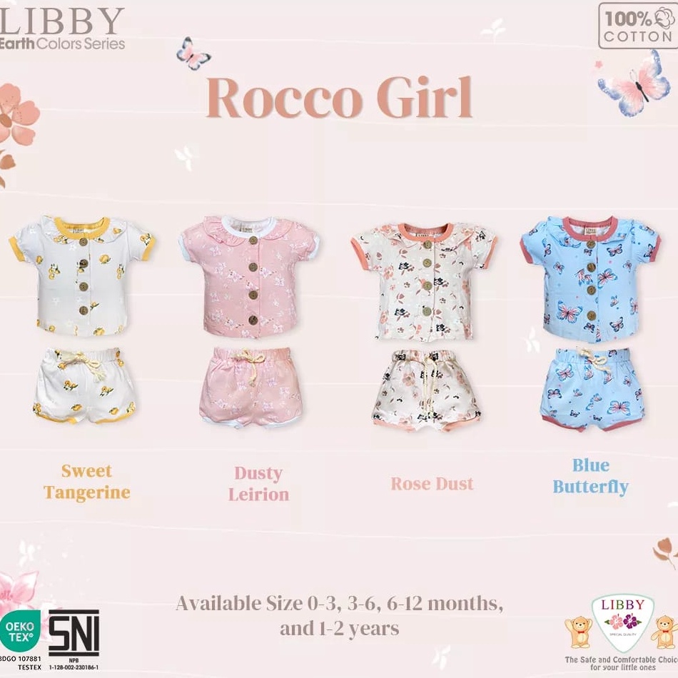 MURAH. Libby Stelan Rocco set pendek-Rocco set pendek panjang