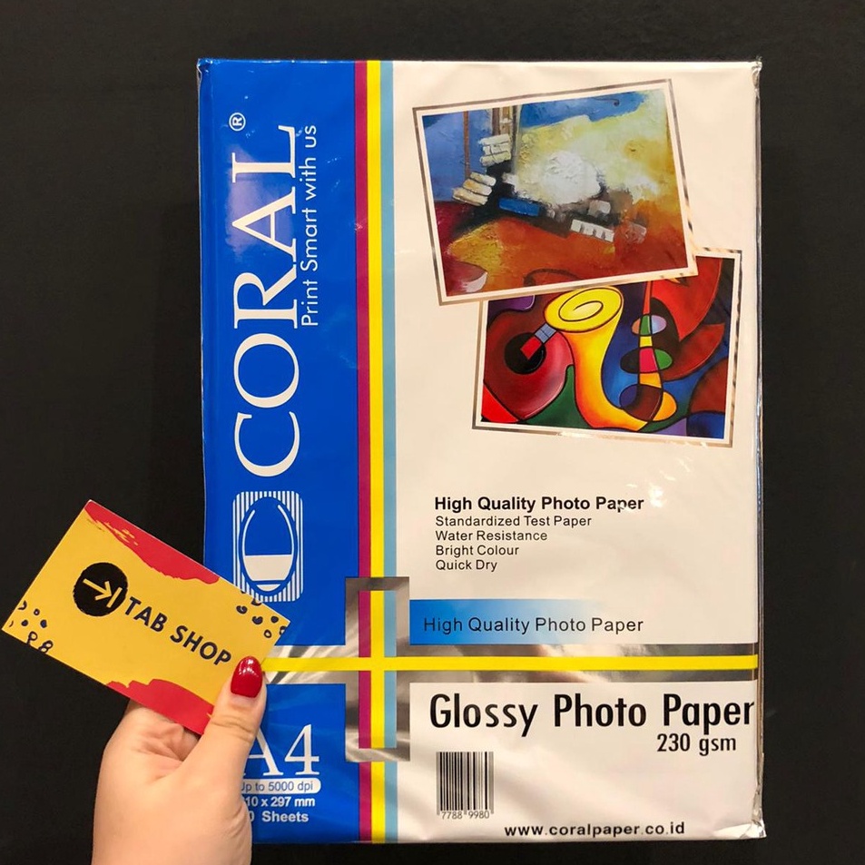 

➠Paling Popular F9VCD CORAL GLOSSY PHOTO PAPER 230 GSM 20 SHEETS B56 Ready Stock