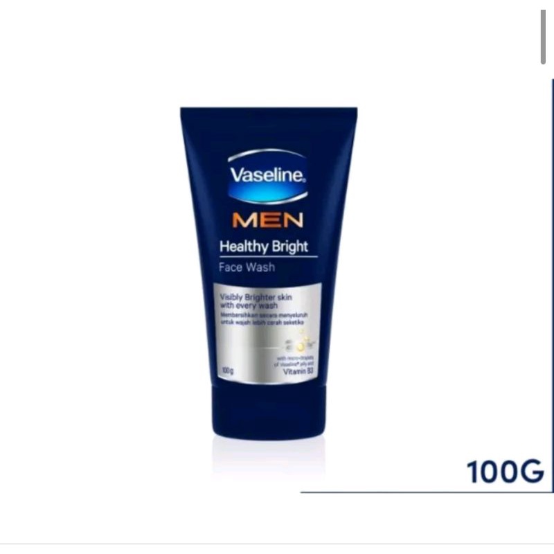 Vaseline Men Face Wash Healthy Bright Sabun Cuci Muka Pria 100g