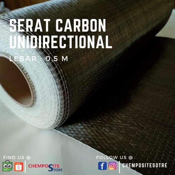 serat karbon kevlar fiber searah (unidirectional) 12k 300gsm lbr 50cm