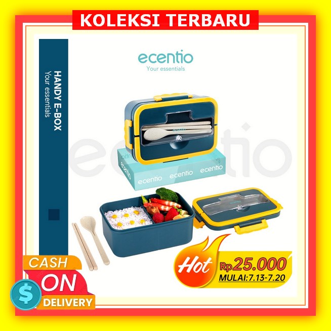 Pot De Miel Food Tray - Tempat Makan Impor Korea 1 Set (Sendok & Garpu, Tempat Makan, Tutup) / Impor