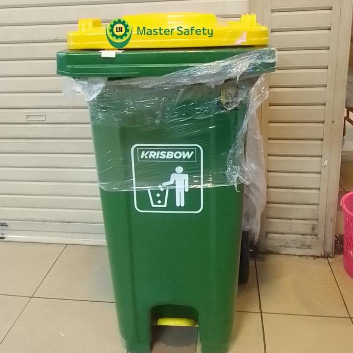 Tempat Sampah Merek Krisbow 120 Liter Outdoor Kotak Besar Murah