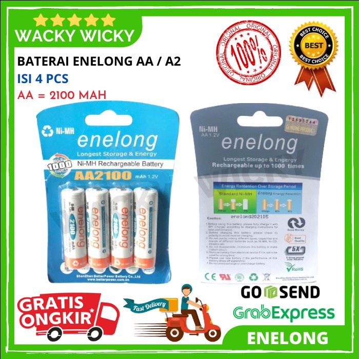 Ready Batre Baterai Charger Casan Eneloop Enelong AA 2100 MAH / AAA 900 MAH
